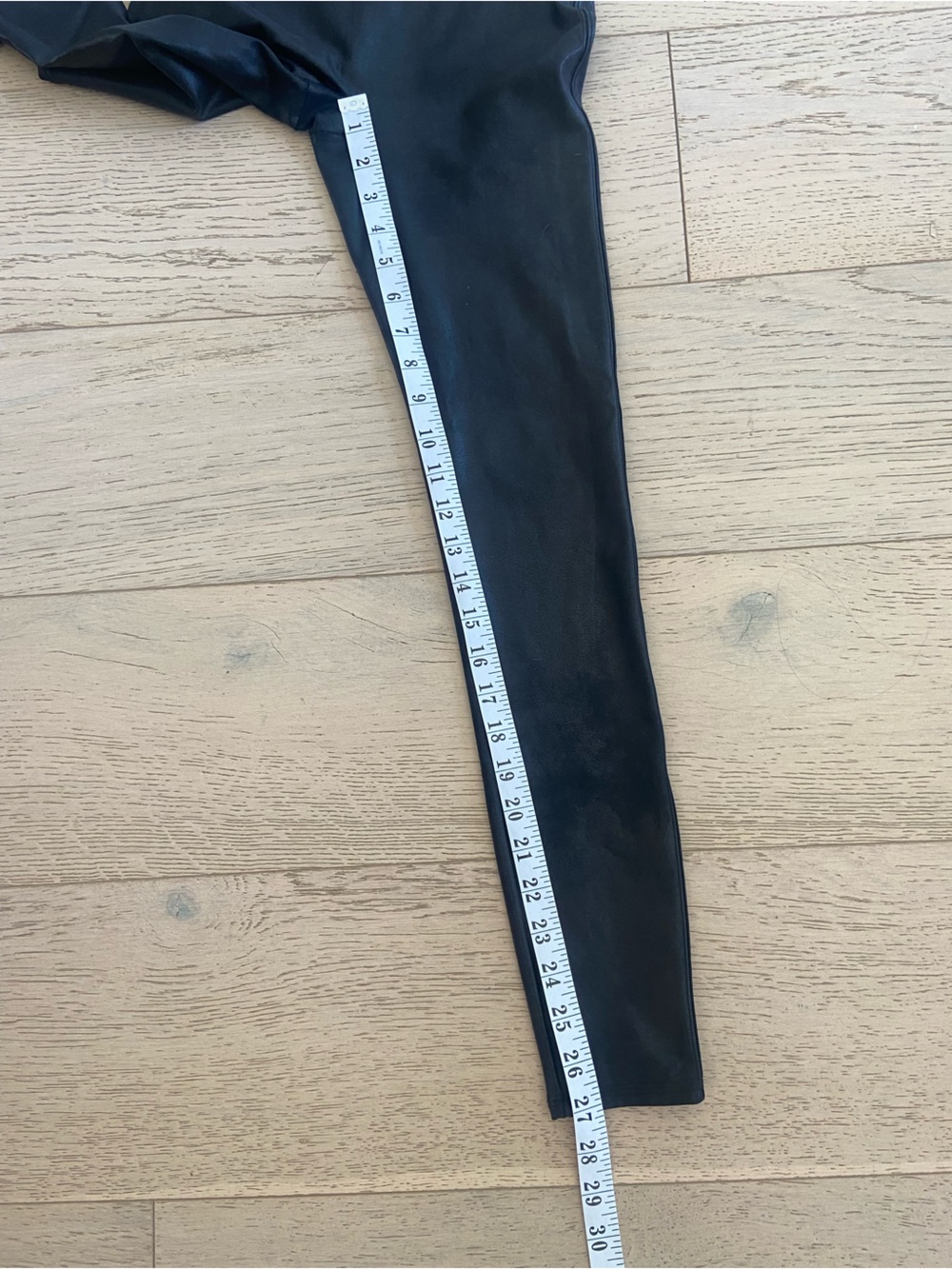 SPANX Black Faux Leather Shaping Leggings Size XS EUC - Picture 8 of 8